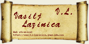 Vasilj Lazinica vizit kartica